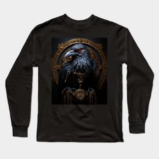 Raven Viking Wisdom Tattoo Art Long Sleeve T-Shirt